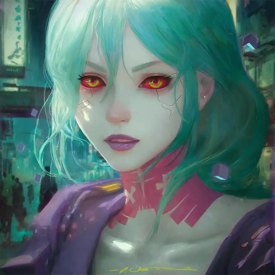 4k少女壁纸 - 插画 - 紫唇 - 二次元「哲风壁纸」