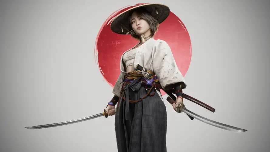 4k双刀壁纸 - 和风 - 斗笠 - 日式「哲风壁纸」