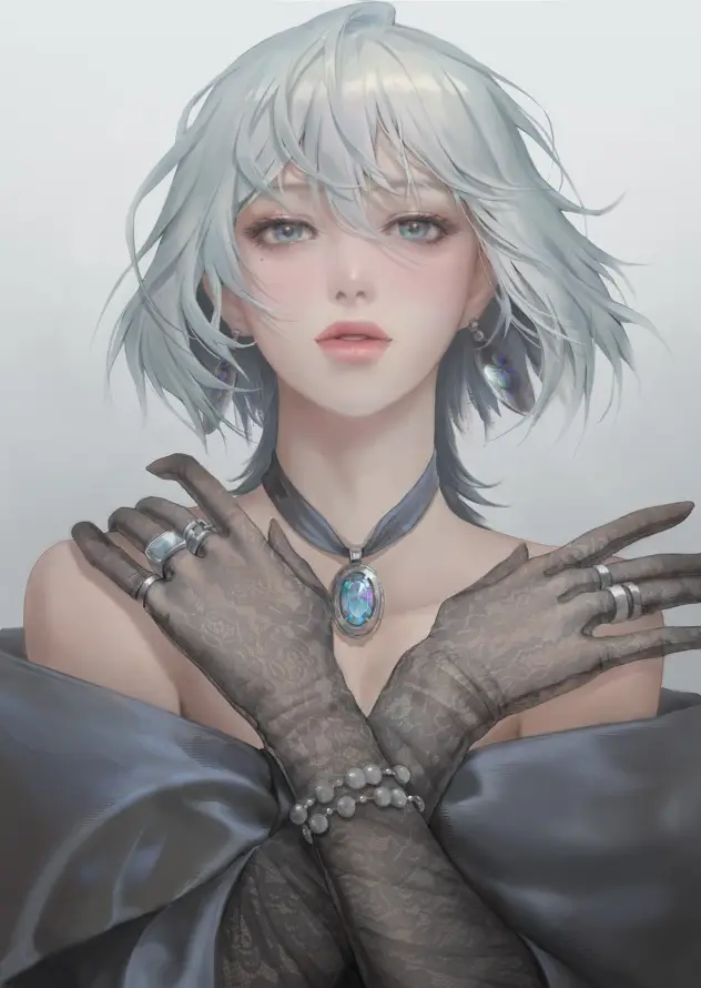 4k人像壁纸 - 少女 - 戒指 - 插画「哲风壁纸」