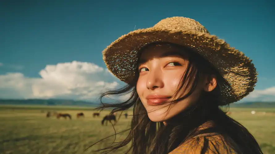 4k出游壁纸 - 少女 - 户外 - 晴天「哲风壁纸」