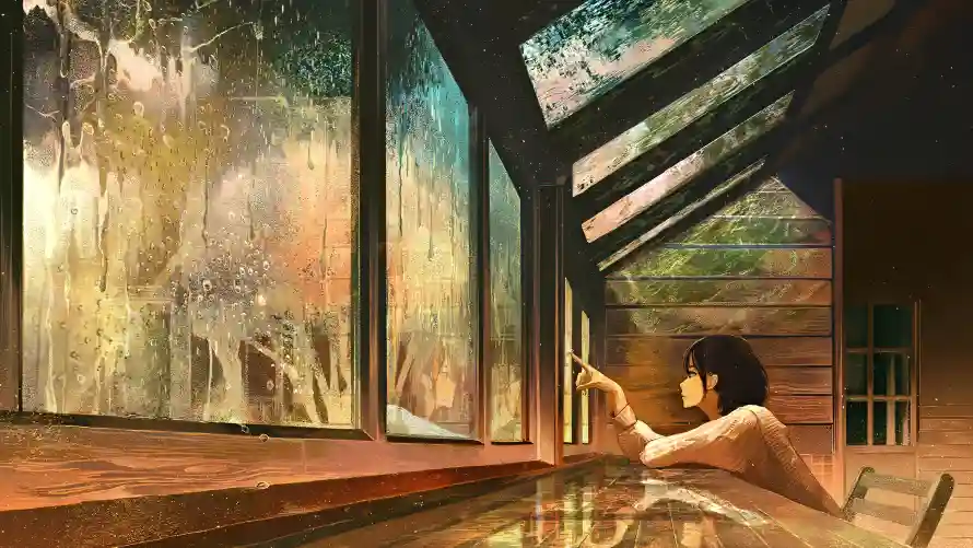 4k原木壁纸 - 安静 - 插画 - 日系「哲风壁纸」