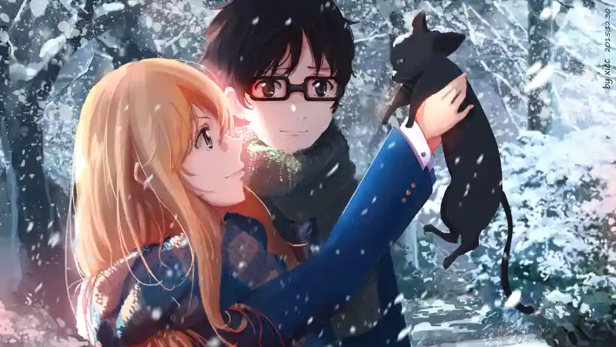5k下雪壁纸-宫园薰与冬日-有马公生壁纸分享「哲风壁纸」