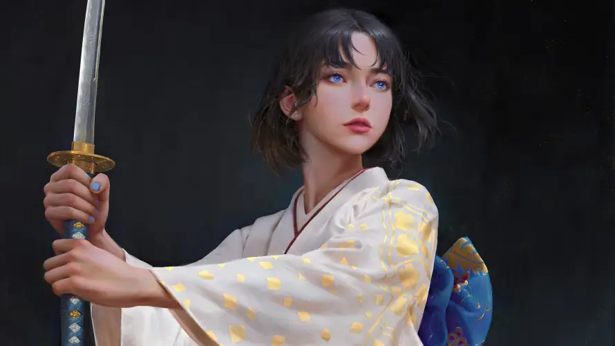 4k和服壁纸-两仪式与和风-暗黑背景壁纸分享「哲风壁纸」