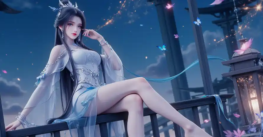 4k仙侠壁纸 - 仙女 - 古风 - 夜景「哲风壁纸」