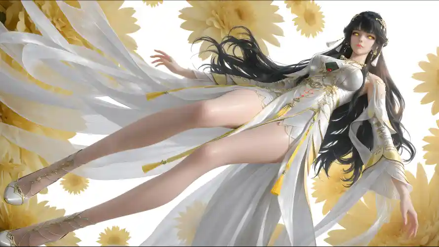 4k古风壁纸 - 国漫 - 白裙 - 美女「哲风壁纸」