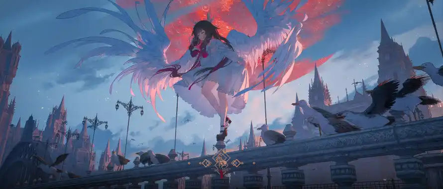 4k城市壁纸 - 天空 - 少女 - 建筑「哲风壁纸」
