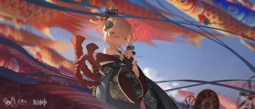 4k原神壁纸 - 和风 - 天空 - 宵宫「哲风壁纸」