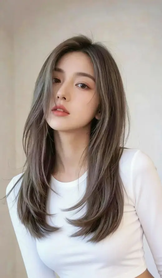 4k白衣壁纸 - 简约 - 美女 - 长发「哲风壁纸」
