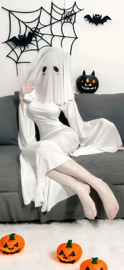 4k可爱壁纸 - 白丝 - 美女 - 蝙蝠「哲风壁纸」
