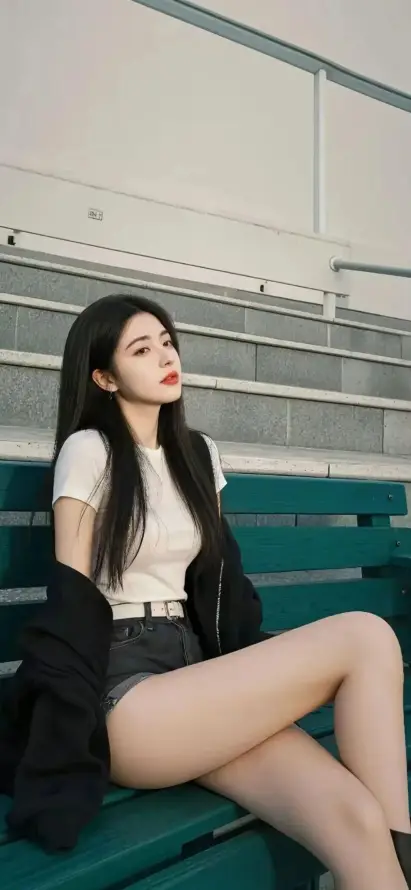 4k清纯壁纸 - 红唇 - 美女 - 美腿「哲风壁纸」