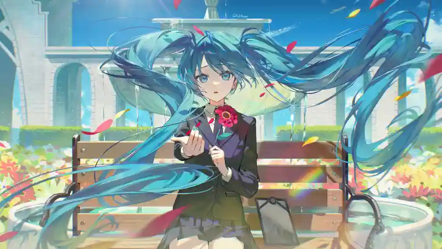5k晴天壁纸-二次元与校园-初音未来壁纸分享「哲风壁纸」
