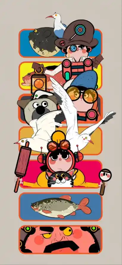 4k人物壁纸 - 创意 - 卡通 - 手绘「哲风壁纸」