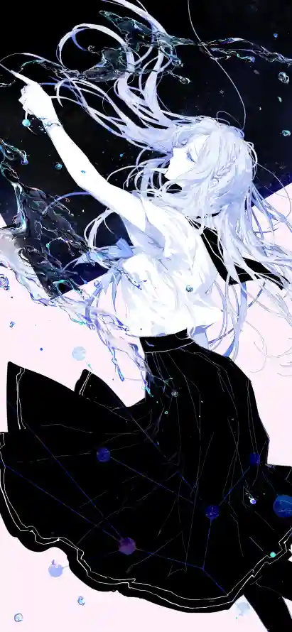 4k手绘壁纸 - 插画 - 星空 - 星裙「哲风壁纸」