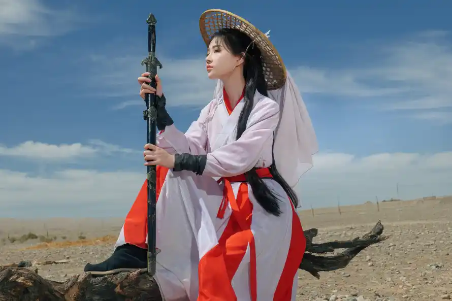 4k侠女壁纸 - 古代 - 古风 - 斗笠「哲风壁纸」