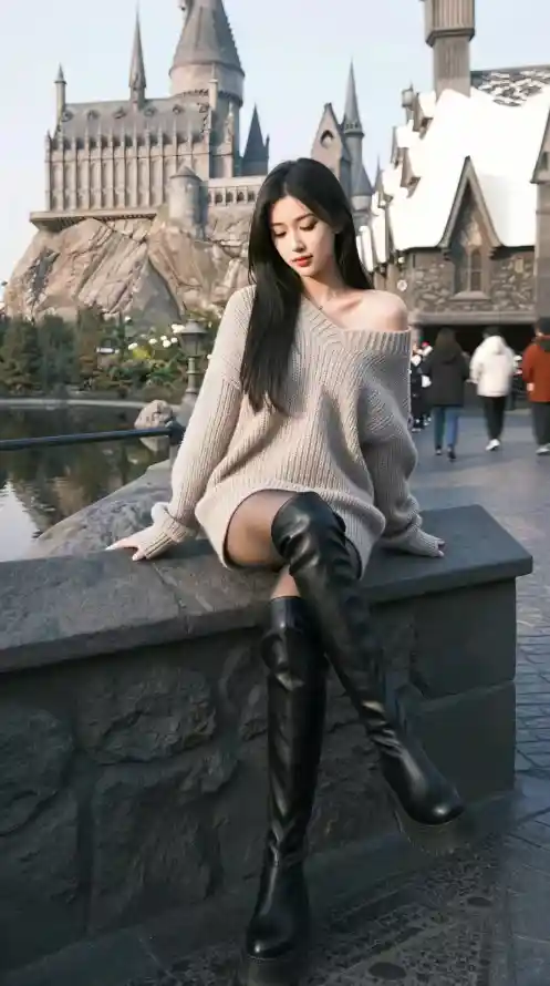 4k城堡壁纸 - 户外 - 美女 - 街拍「哲风壁纸」