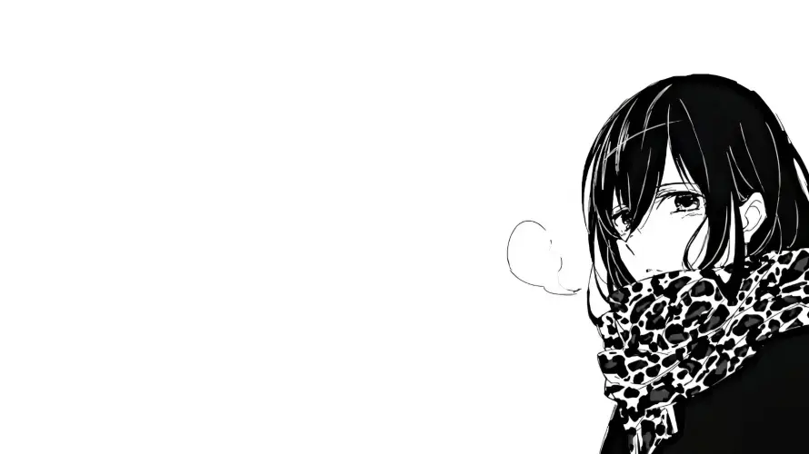 4k漫画壁纸 - 留白 - 简约 - 黑发「哲风壁纸」