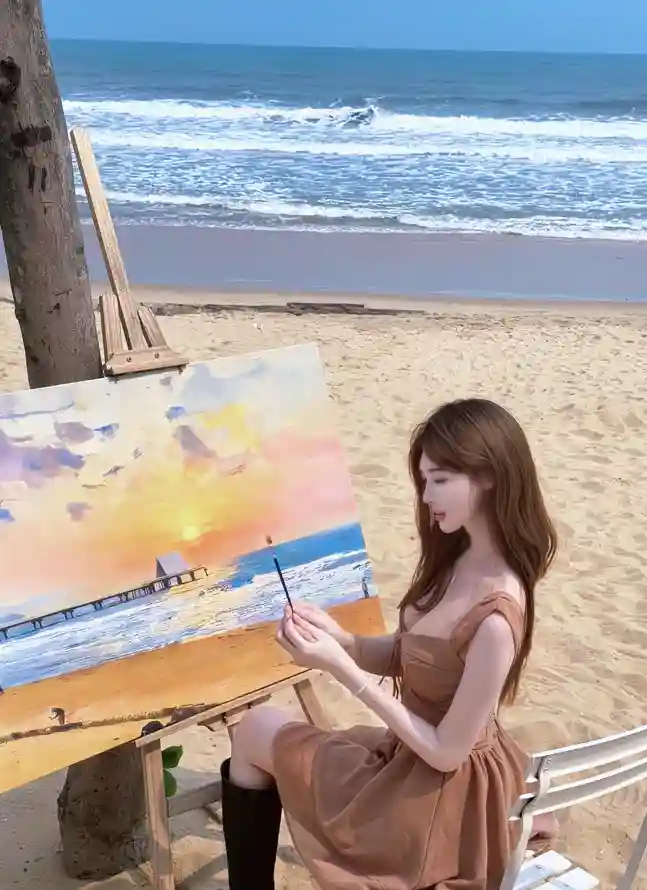 4k壁纸壁纸 - 大海 - 少女 - 手机「哲风壁纸」