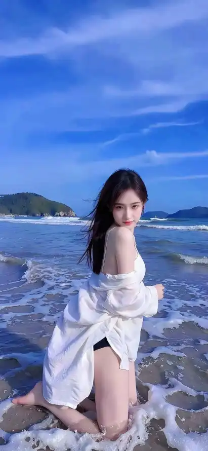 4k壁纸壁纸 - 夏日 - 大海 - 少女「哲风壁纸」