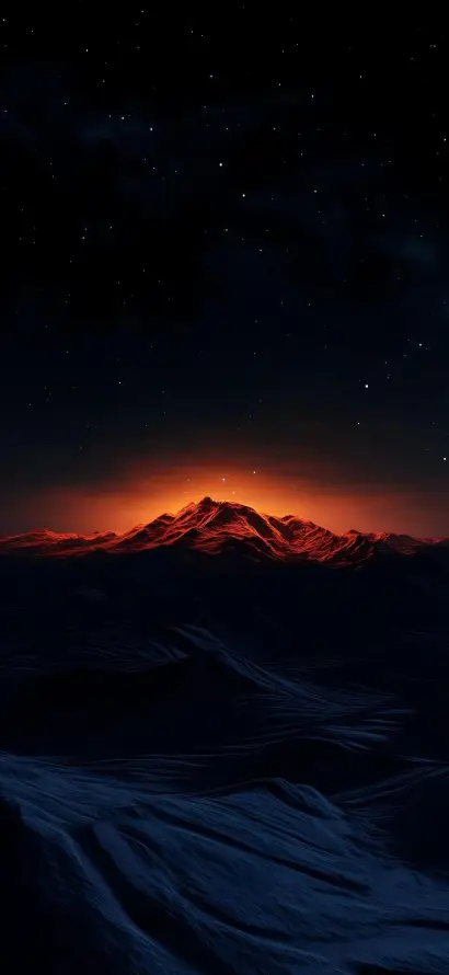 4k夜景壁纸 - 星空 - 暗黑 - 远山「哲风壁纸」