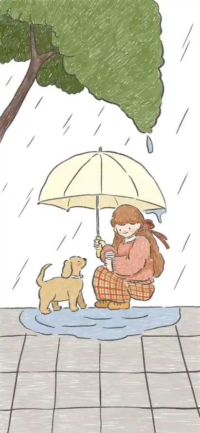 4k伞下壁纸 - 可以 - 大树 - 女孩「哲风壁纸」