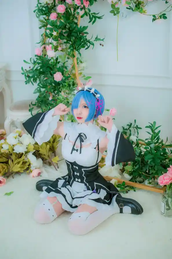 4k可爱壁纸 - 女仆 - 少女 - 蓝发「哲风壁纸」