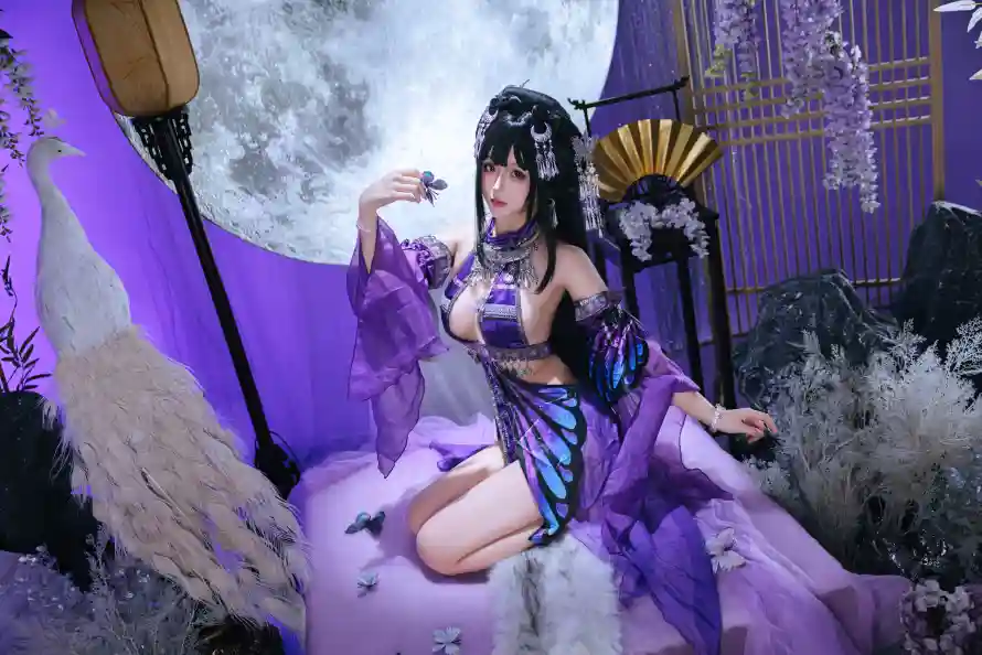 8k古风壁纸-紫色服饰与国风-cosplay「哲风壁纸」