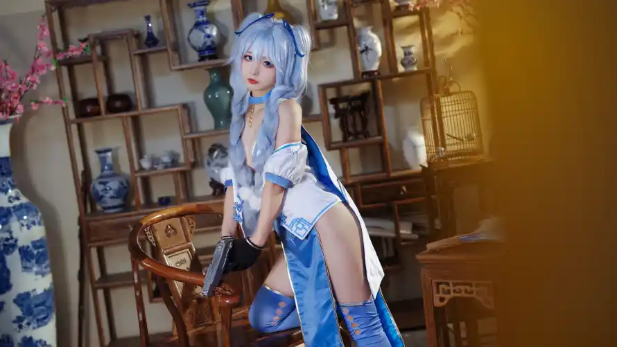 4k中式壁纸 - 古风 - 少女 - 蓝发「哲风壁纸」 4k中式壁纸 - 古风 - 少女 - 蓝发「哲风壁纸」