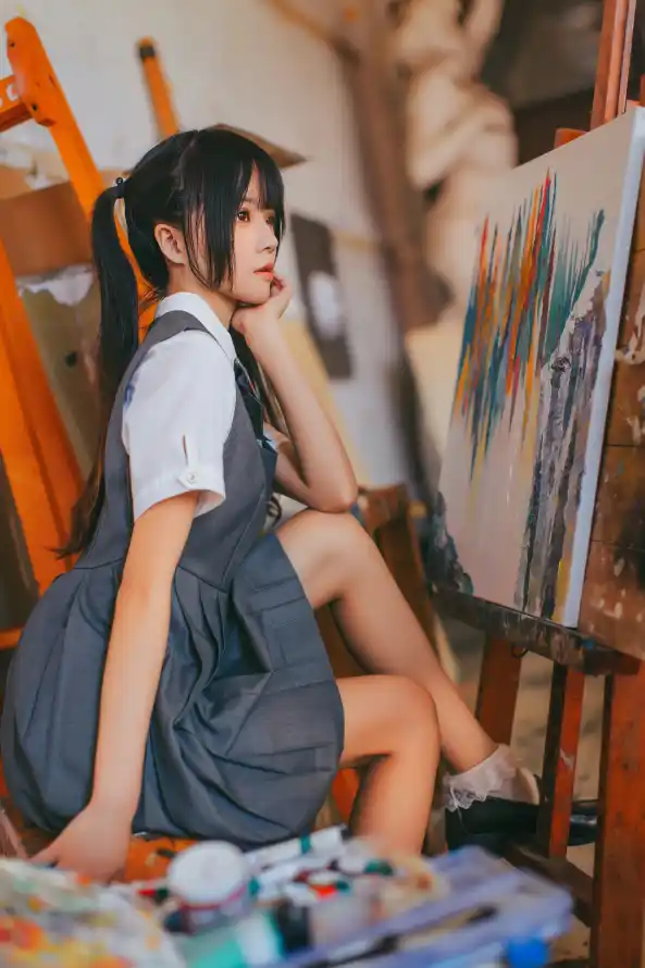 4kjk壁纸 - 写真 - 少女 - 校服「哲风壁纸」