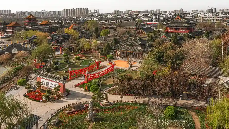 4k俯瞰壁纸 - 古城 - 园林 - 壁纸「哲风壁纸」