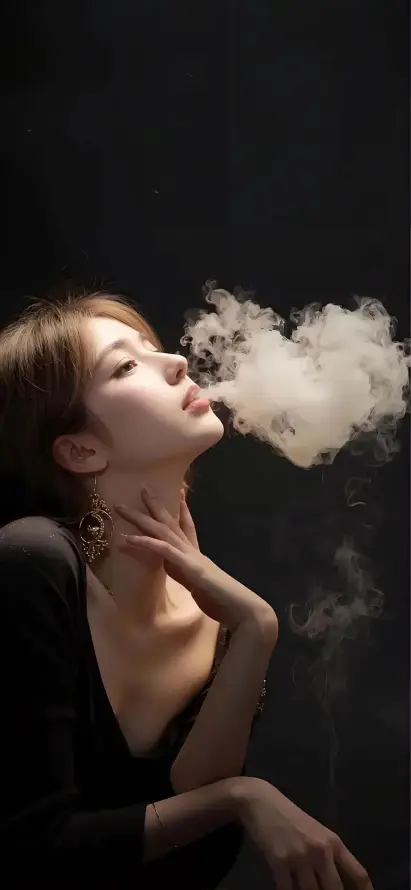 4k吐烟壁纸 - 御姐 - 美女 - 氛围感「哲风壁纸」