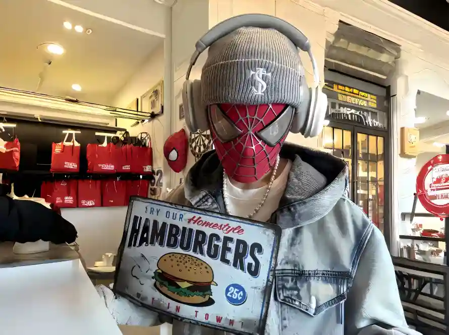 3k汉堡壁纸-蜘蛛侠和潮流-头戴耳机热门的壁纸「哲风壁纸」