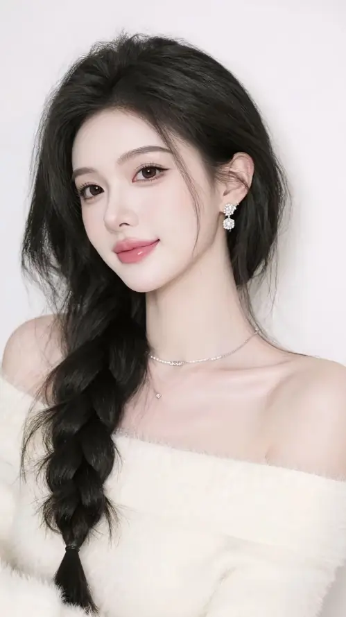 4k温柔壁纸 - 纯欲 - 美女 - 长辫「哲风壁纸」