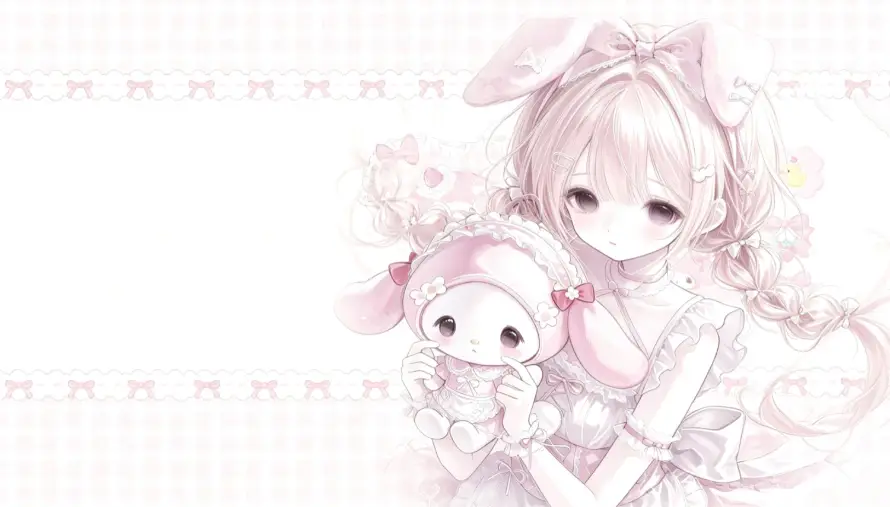 4k兔耳壁纸 - 萌 - 可爱 - 少女「哲风壁纸」