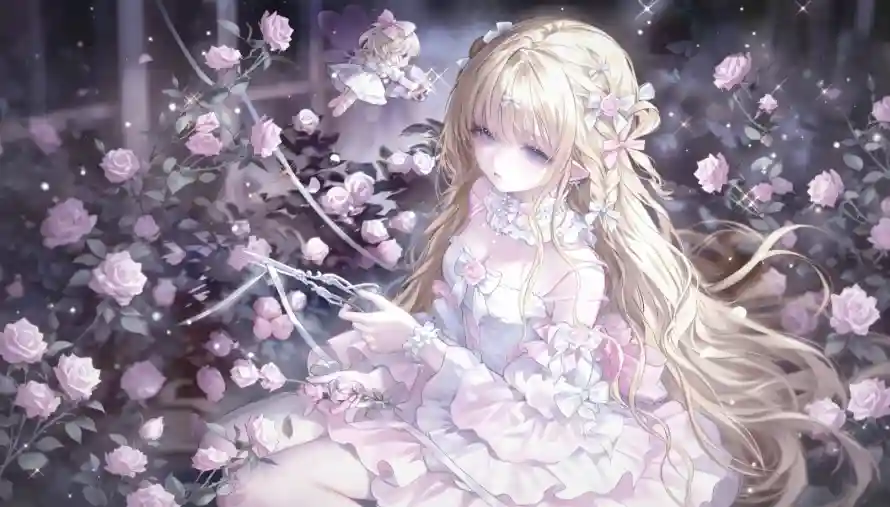 4k少女壁纸 - 粉色 - 翅膀 - 花丛「哲风壁纸」 4k少女壁纸 - 粉色 - 翅膀 - 花丛「哲风壁纸」