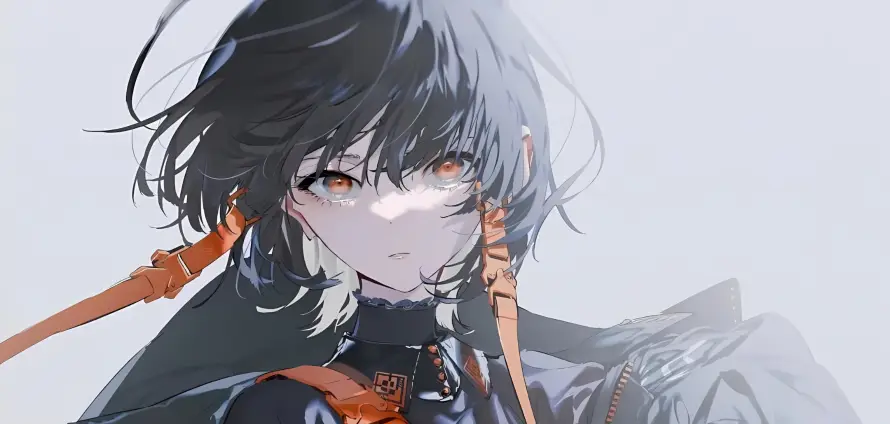 4k发饰壁纸 - 少女 - 插画 - 橙瞳「哲风壁纸」
