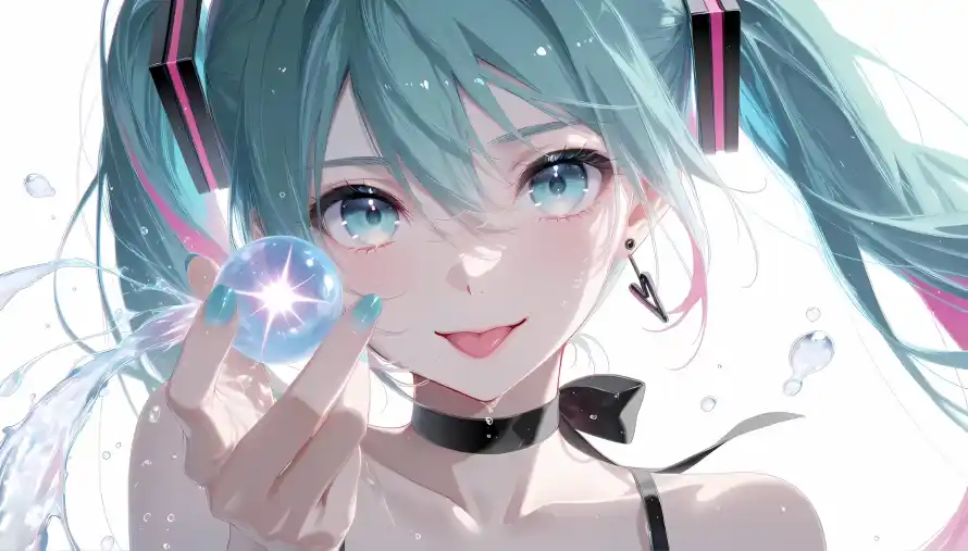 2k少女壁纸-二次元 - 微笑-初音未来壁纸推荐「哲风壁纸」