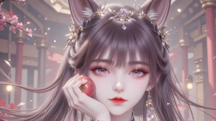 4k兔耳壁纸 - 古风 - 小舞 - 少女「哲风壁纸」