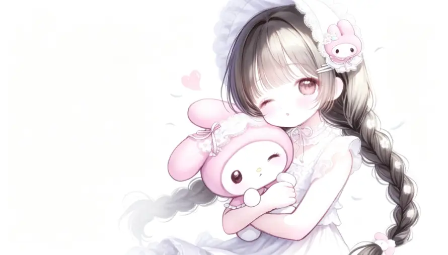 4k可爱壁纸 - 萌 - 少女 - 爱心「哲风壁纸」