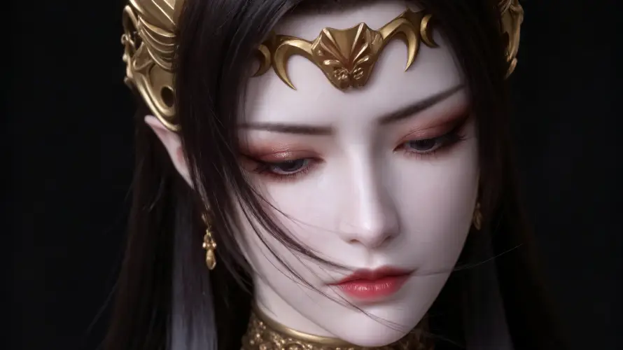 4k国漫壁纸 - 女王 - 尖耳 - 红唇「哲风壁纸」