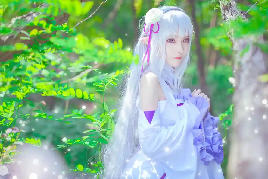 4k少女壁纸 - 户外 - 森林 - 白衣「哲风壁纸」