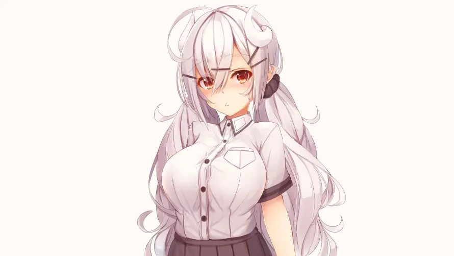 4k动漫壁纸 - 少女 - 眼镜 - 红瞳「哲风壁纸」