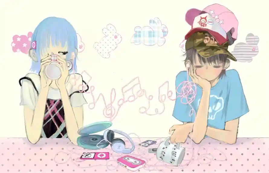 3k休闲壁纸-y2k和少女-粉色桌布壁纸推荐「哲风壁纸」
