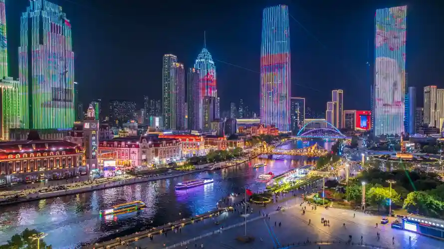 4k壁纸壁纸 - 夜景 - 天津 - 河流「哲风壁纸」 4k壁纸壁纸 - 夜景 - 天津 - 河流「哲风壁纸」