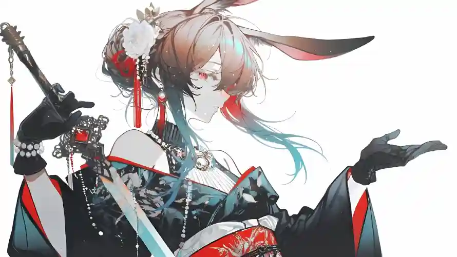 4k插画壁纸 - 露肩 - 兔耳 - 阿米娅「哲风壁纸」