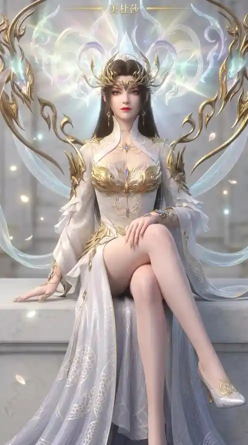 4k古风壁纸 - 国漫 - 坐姿 - 女王「哲风壁纸」