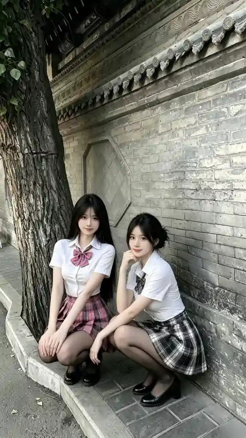 4k双子壁纸 - 壁纸 - 大树 - 少女「哲风壁纸」