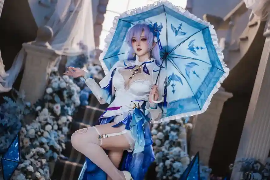4k写真壁纸 - 少女 - 白丝 - 紫发「哲风壁纸」