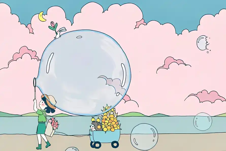 4k卡通壁纸 - 女孩 - 插画 - 沙滩「哲风壁纸」