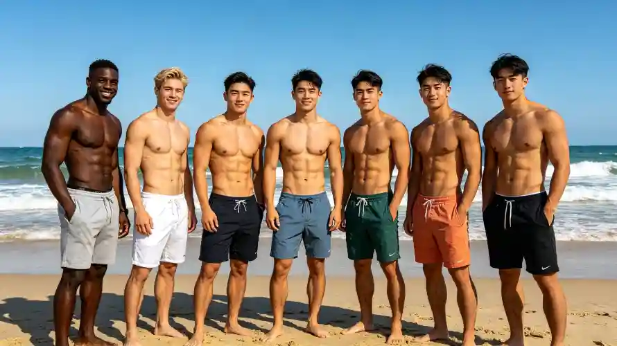 4k亚裔壁纸 - 健身 - 型男 - 大海「哲风壁纸」