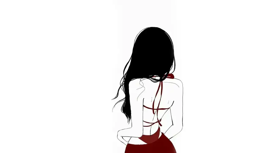 8k壁纸壁纸-黑长直与插画-手绘少女免费下载「哲风壁纸」
